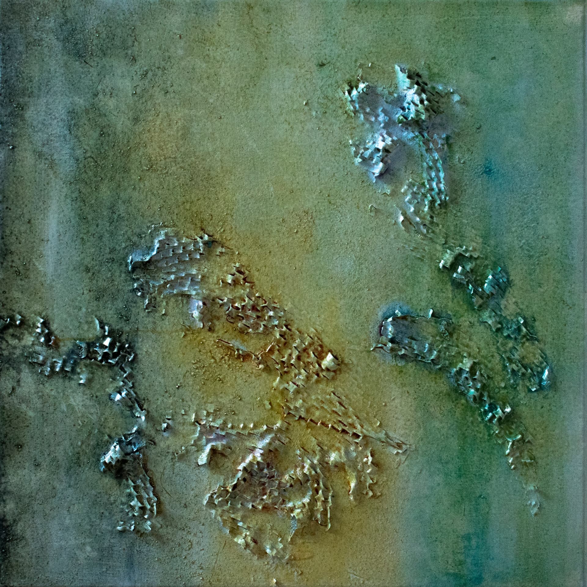 Gemälde Wasserwelt III, 40 × 40 cm